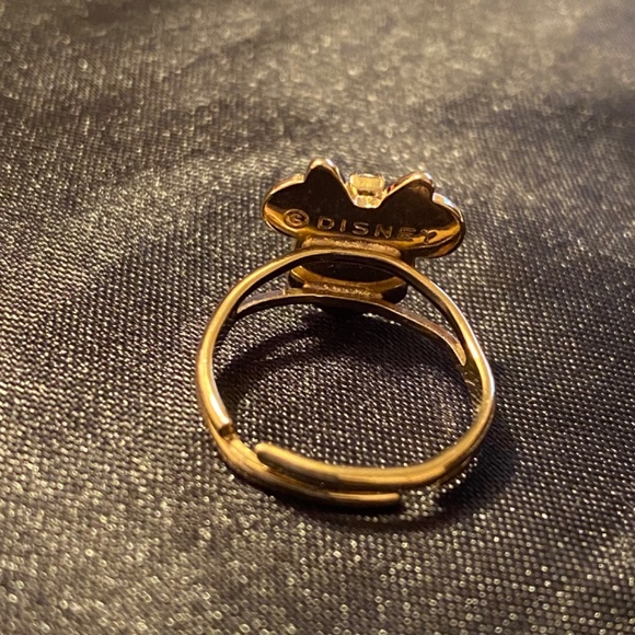 Vintage Y2K 2000 90s 22K Gold Plate Disney Minnie Mouse Gold Crystal Ring Size 6 - Picture 11 of 14